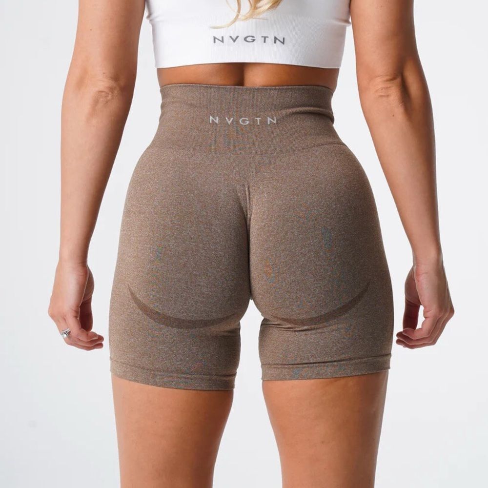 NVGTN Contour Seamless‎ Shorts mocha XS NWT in packaging
